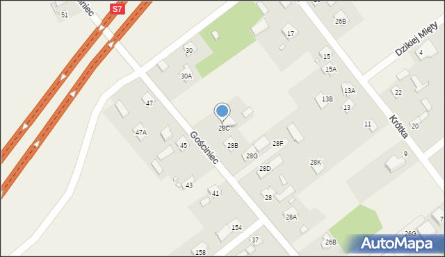 Wola Gołkowska, Gościniec, 28C, mapa Wola Gołkowska