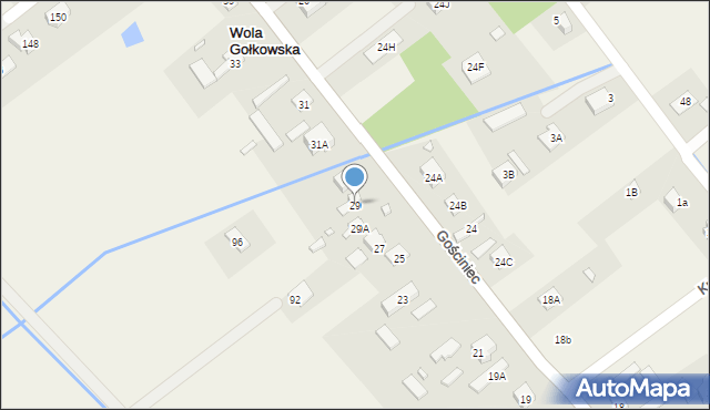 Wola Gołkowska, Gościniec, 29, mapa Wola Gołkowska