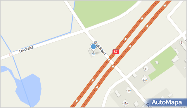 Wola Gołkowska, Gościniec, 51, mapa Wola Gołkowska