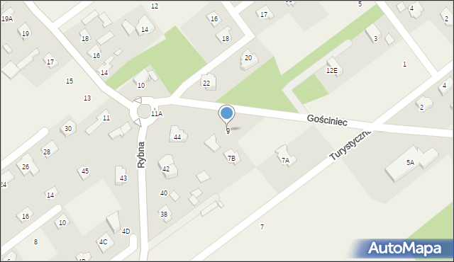 Wola Gołkowska, Gościniec, 9, mapa Wola Gołkowska