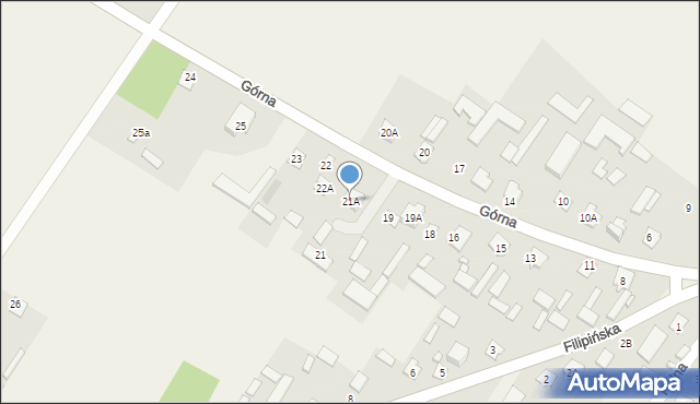 Wola Osowińska, Górna, 21A, mapa Wola Osowińska