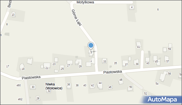 Wołowice, Górne Łąki, 3, mapa Wołowice