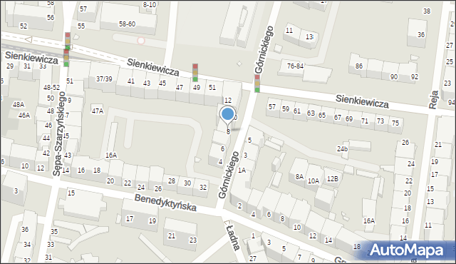 Wrocław, Górnickiego Łukasza, 8, mapa Wrocławia