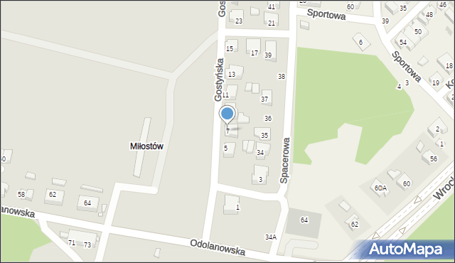 Wrocław, Gostyńska, 7, mapa Wrocławia