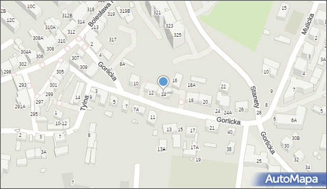 Wrocław, Gorlicka, 14, mapa Wrocławia