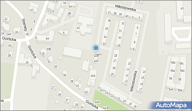 Wrocław, Gorlicka, 42B, mapa Wrocławia