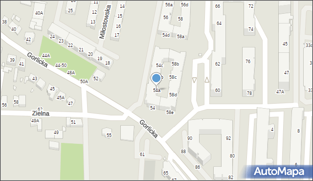 Wrocław, Gorlicka, 54a, mapa Wrocławia