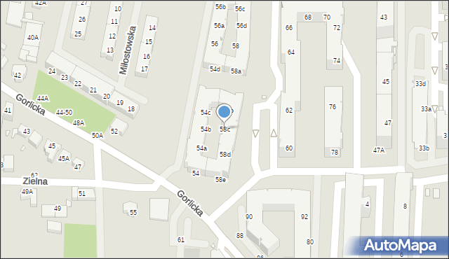 Wrocław, Gorlicka, 58c, mapa Wrocławia
