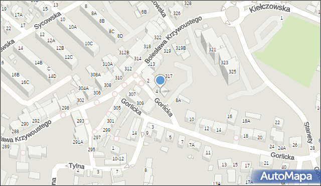 Wrocław, Gorlicka, 6, mapa Wrocławia