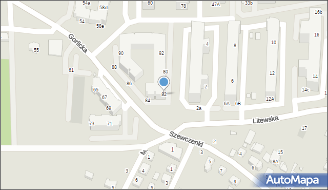 Wrocław, Gorlicka, 82, mapa Wrocławia
