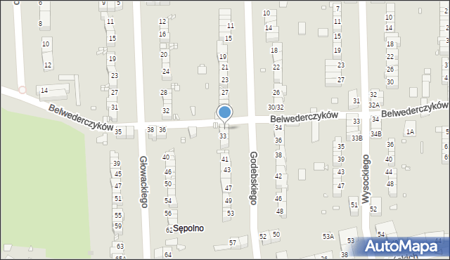 Wrocław, Godebskiego Cypriana, 35, mapa Wrocławia