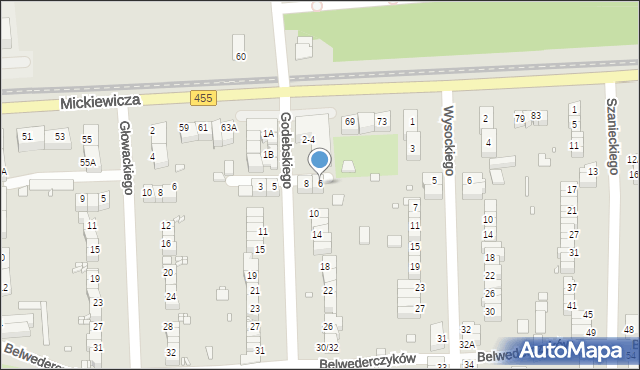 Wrocław, Godebskiego Cypriana, 6, mapa Wrocławia