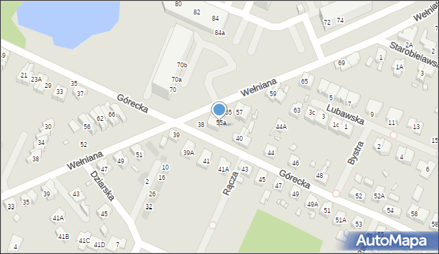 Wrocław, Górecka, 38a, mapa Wrocławia