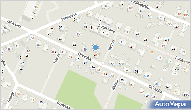 Wrocław, Górecka, 48, mapa Wrocławia