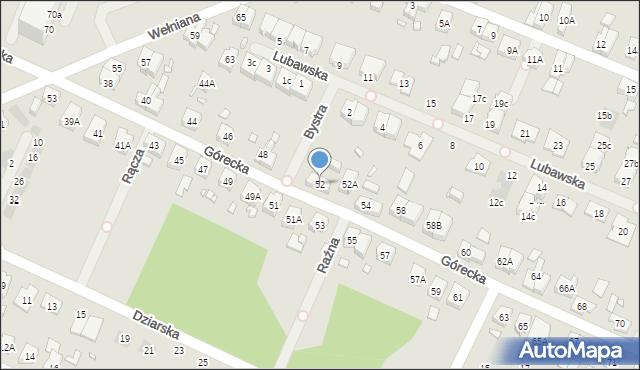 Wrocław, Górecka, 52, mapa Wrocławia