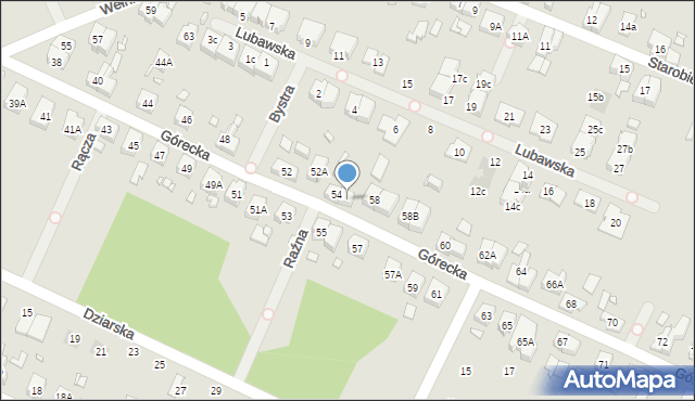 Wrocław, Górecka, 56, mapa Wrocławia