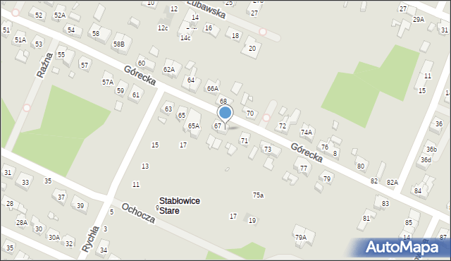 Wrocław, Górecka, 69, mapa Wrocławia
