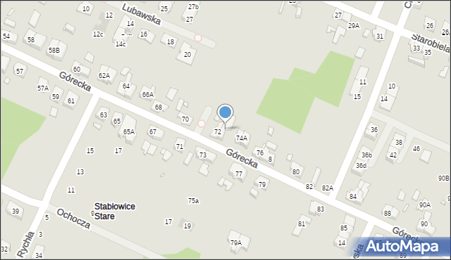 Wrocław, Górecka, 74, mapa Wrocławia