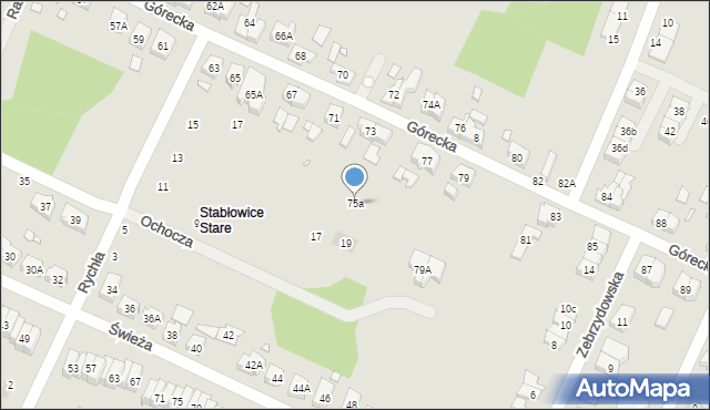 Wrocław, Górecka, 75a, mapa Wrocławia