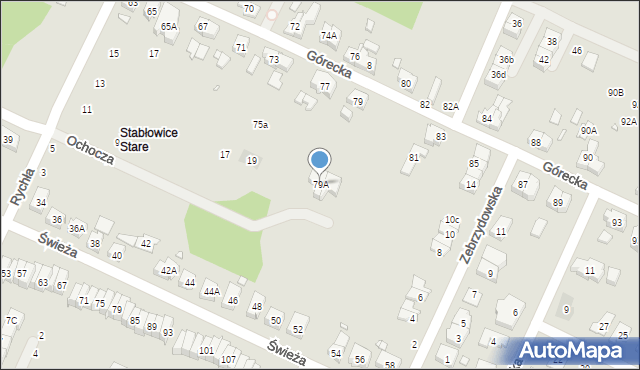 Wrocław, Górecka, 79A, mapa Wrocławia