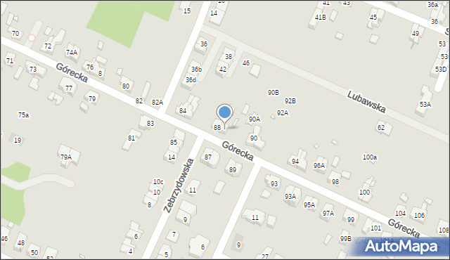 Wrocław, Górecka, 88A, mapa Wrocławia