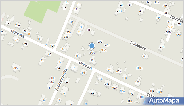 Wrocław, Górecka, 90A, mapa Wrocławia