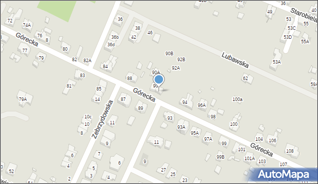 Wrocław, Górecka, 92, mapa Wrocławia