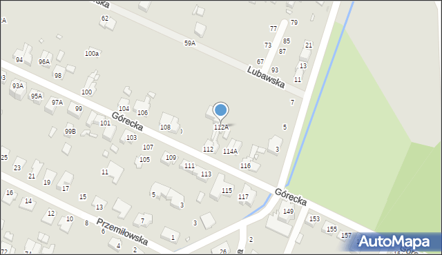 Wrocław, Górecka, 112A, mapa Wrocławia