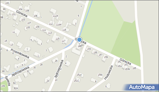 Wrocław, Górecka, 149, mapa Wrocławia