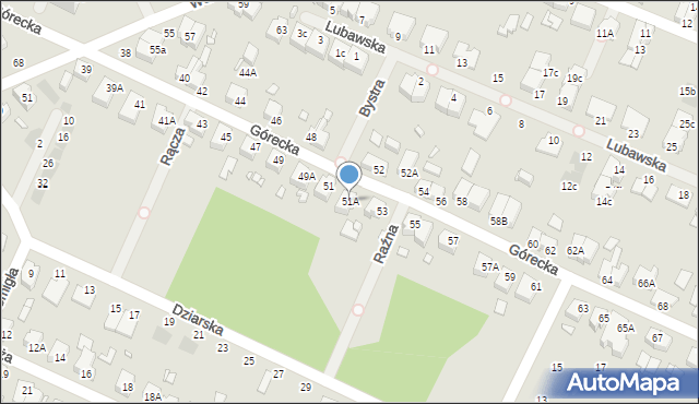 Wrocław, Górecka, 51A, mapa Wrocławia