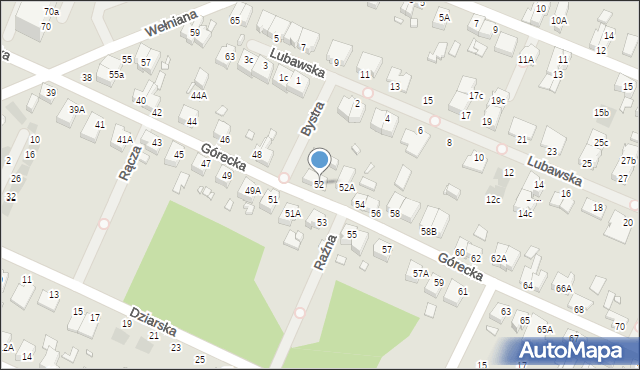 Wrocław, Górecka, 52, mapa Wrocławia