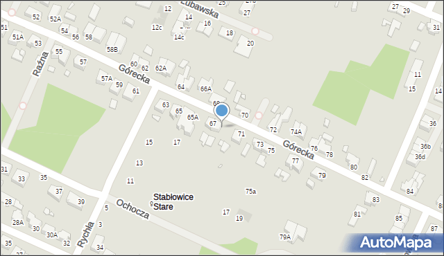 Wrocław, Górecka, 69, mapa Wrocławia