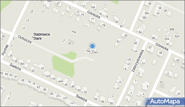 Wrocław, Górecka, 79B, mapa Wrocławia