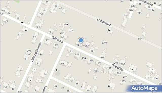 Wrocław, Górecka, 96, mapa Wrocławia