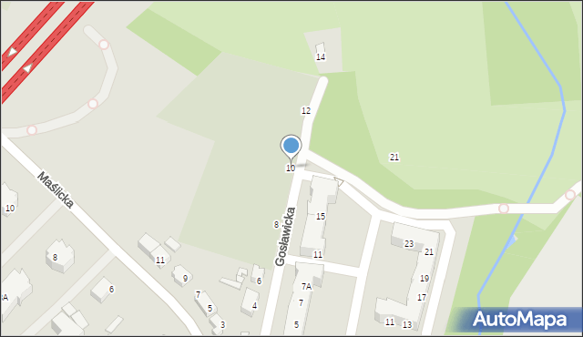 Wrocław, Gosławicka, 10, mapa Wrocławia