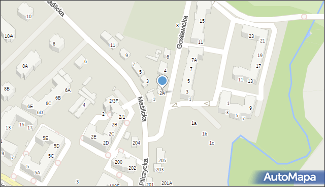 Wrocław, Gosławicka, 2A, mapa Wrocławia