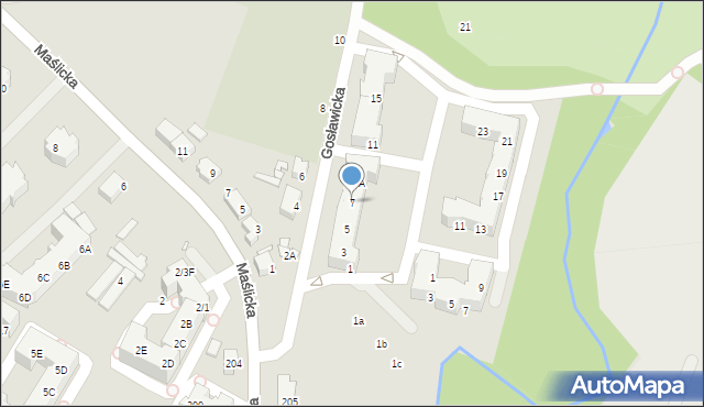 Wrocław, Gosławicka, 7, mapa Wrocławia