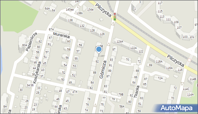 Wrocław, Górnicza, 94, mapa Wrocławia