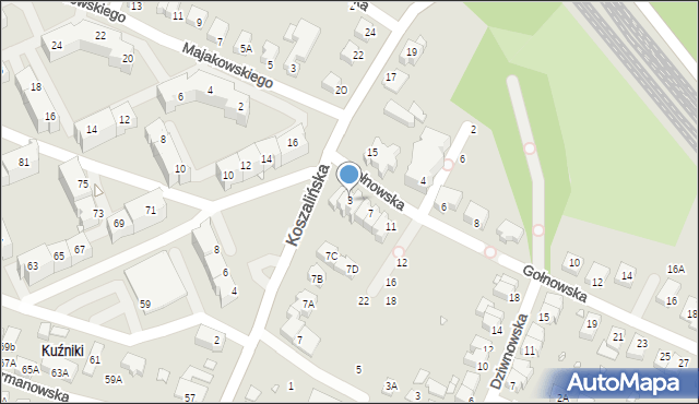 Wrocław, Gołnowska, 3, mapa Wrocławia