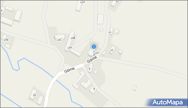 Wrzesiny, Górna, 14, mapa Wrzesiny