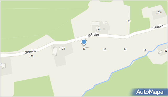 Wysoka, Górska, 30, mapa Wysoka