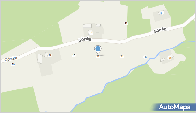 Wysoka, Górska, 32, mapa Wysoka