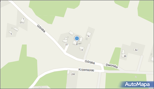 Wysoka, Górska, 8, mapa Wysoka