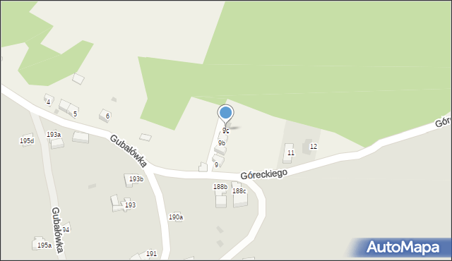 Ząb, Góreckiego Henryka Mikołaja, 9c, mapa Ząb