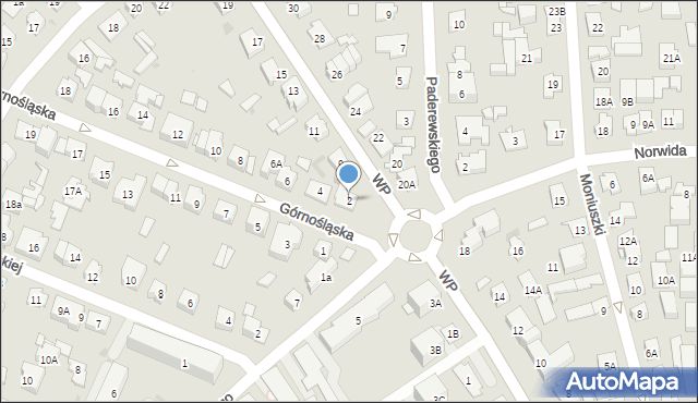 Ząbki, Górnośląska, 2, mapa Ząbki