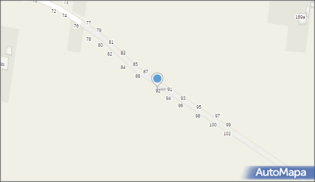 Zaborów Drugi, Górna, 92, mapa Zaborów Drugi