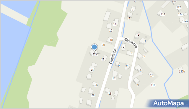 Zaborze, Gościnna, 22a, mapa Zaborze