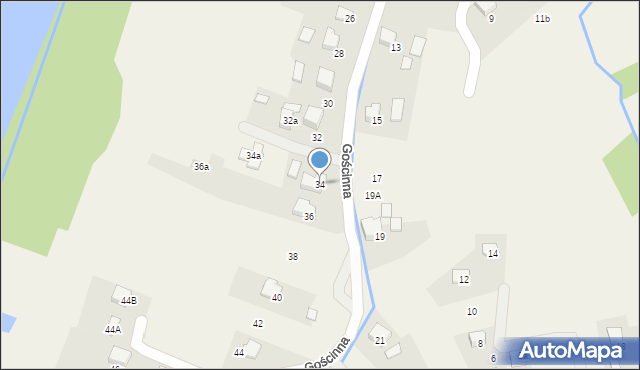 Zaborze, Gościnna, 34, mapa Zaborze