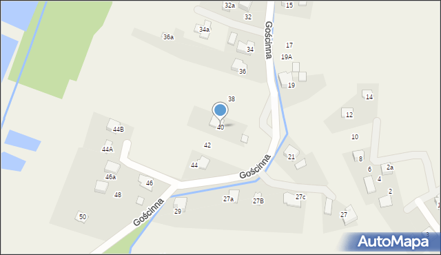 Zaborze, Gościnna, 40, mapa Zaborze