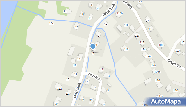 Zaborze, Gościnna, 5, mapa Zaborze